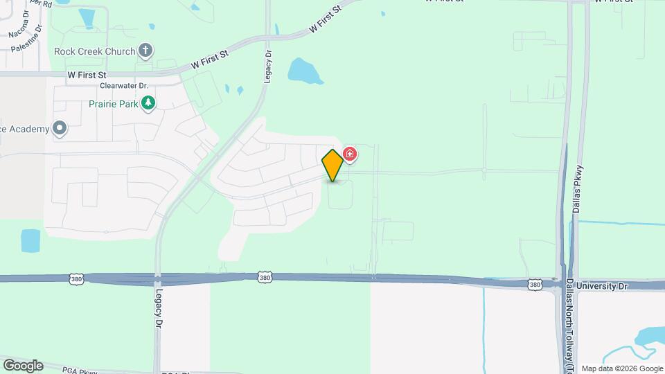 Alders Prosper 55+ Active Adult Homes Map and Location Details
