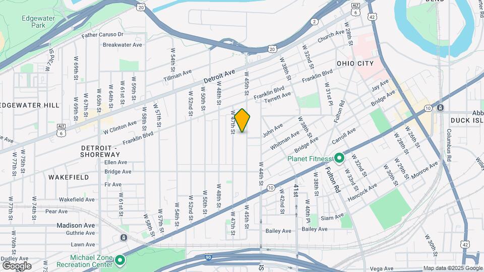 1854 W 45th St Map and Location Details