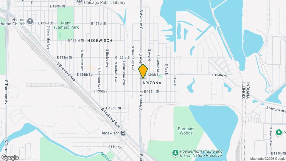 13421 S Avenue O, Unit Apt1 Mapa y Detalles de la Ubicación