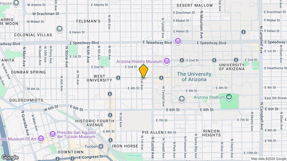 704 E University Blvd Map and Location Details
