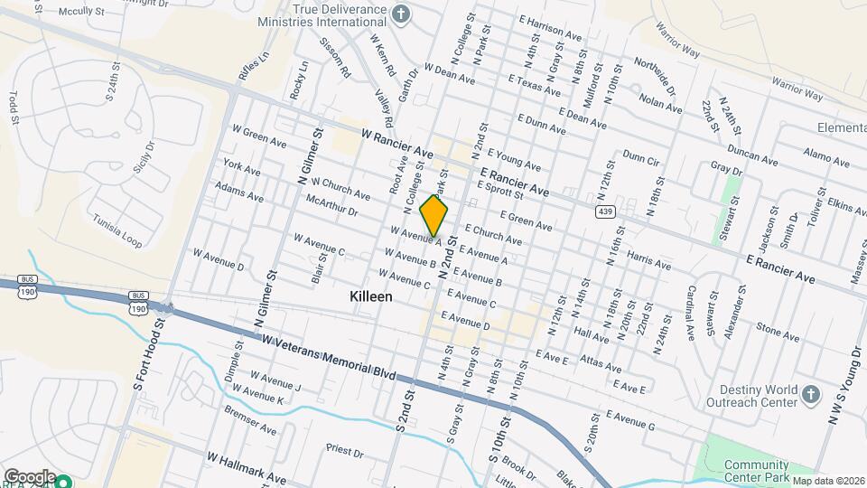 116 W Avenue A Map and Location Details