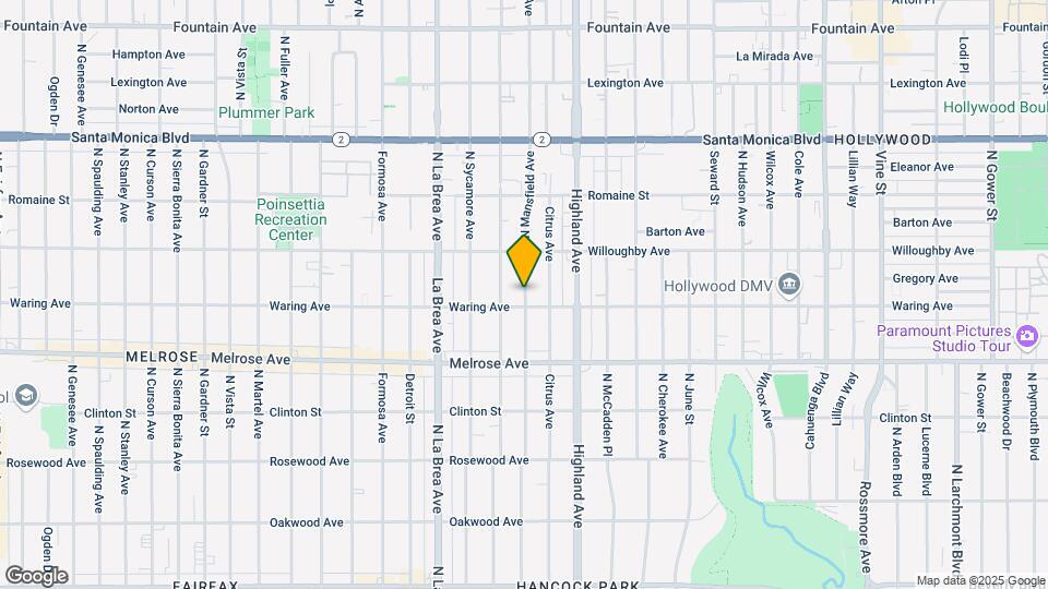815 N Mansfield Ave Map and Location Details