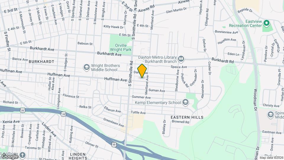1653 Huffman Ave Mapa y Detalles de la Ubicación