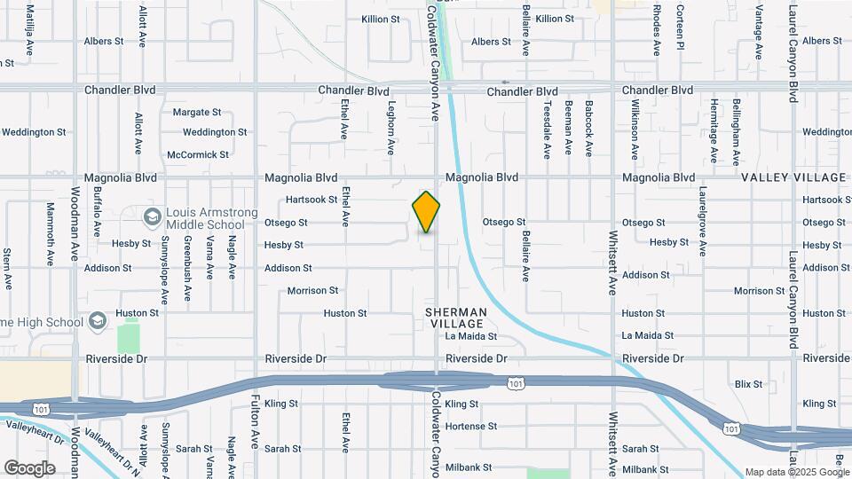 5035 Coldwater Canyon Ave Map and Location Details