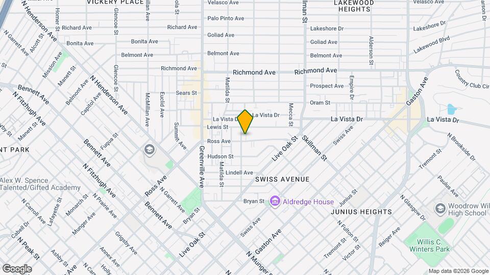 5905 Ross Ave Map and Location Details