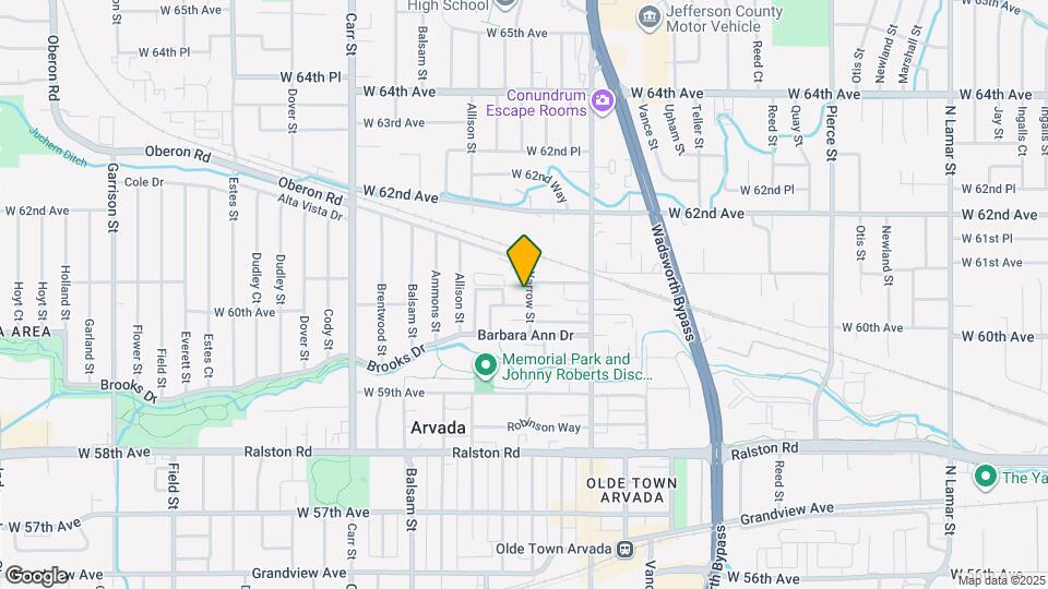 6021 Yarrow St Map and Location Details