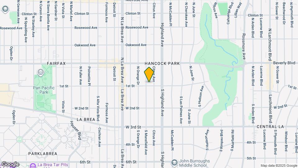 100 N Mansfield Ave Map and Location Details