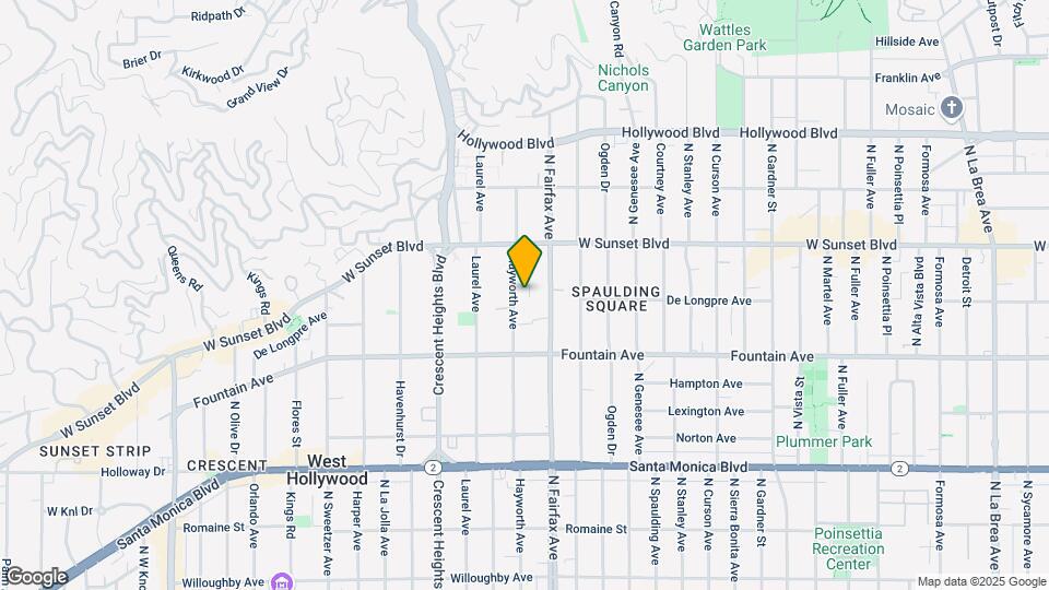 1410 N Hayworth Ave, Unit 1410 Map and Location Details