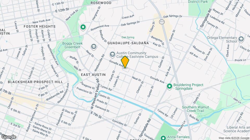 3101 Govalle Ave Mapa y Detalles de la Ubicación