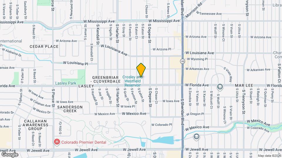 1465 S Eaton St Map and Location Details