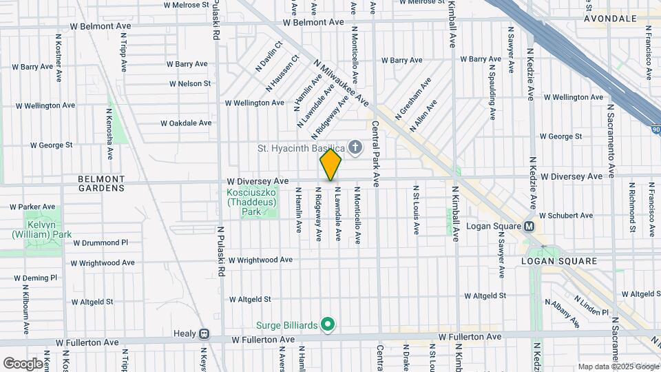 3709 W Diversey Ave, Unit BB Map and Location Details