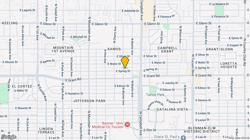 1709 E Spring St Map and Location Details