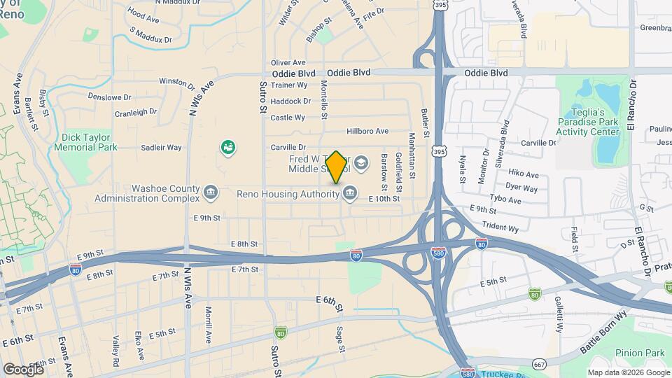 1490 E 11th St Map and Location Details