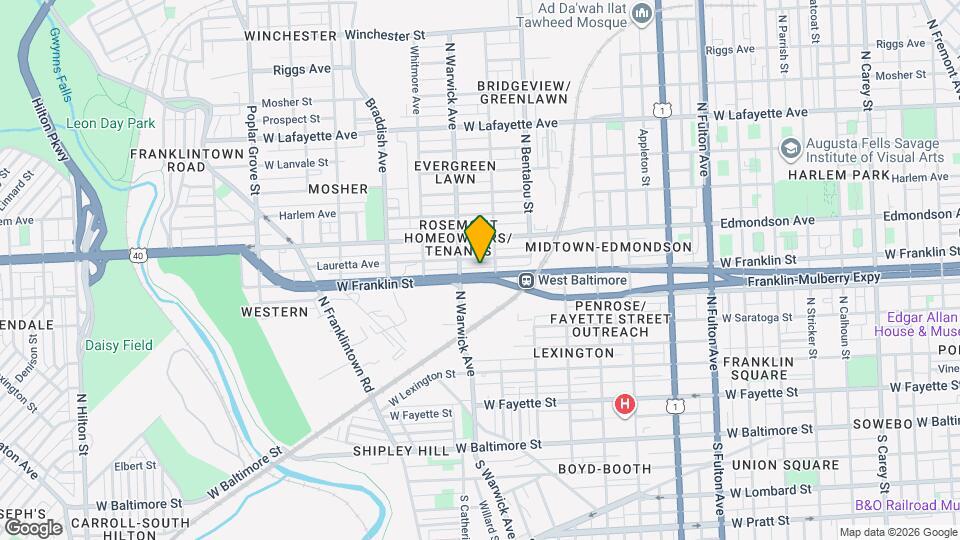 2416 W Franklin St Map and Location Details