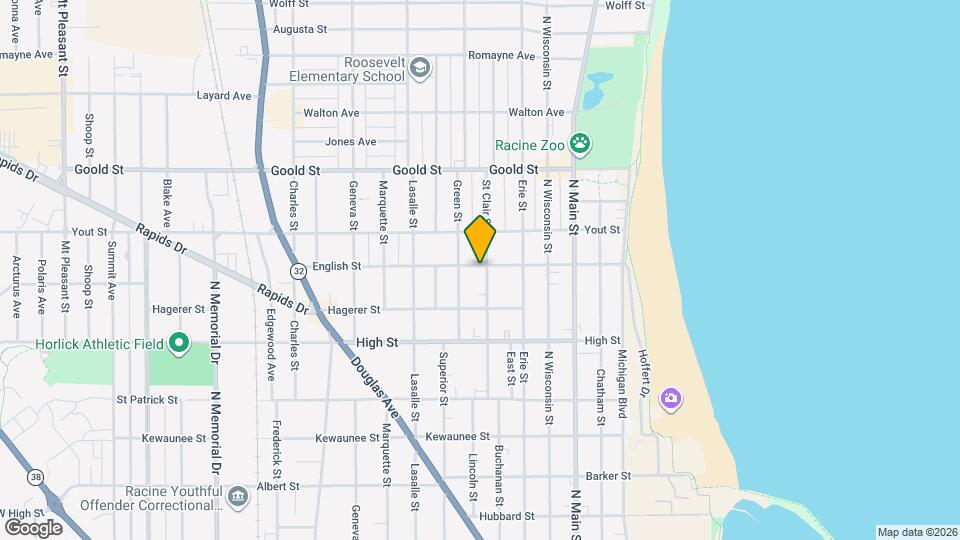 1840 St Clair St, Unit Upper Map and Location Details