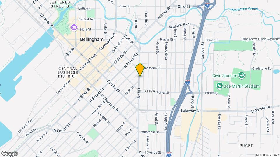 1338 Ellis St Map and Location Details