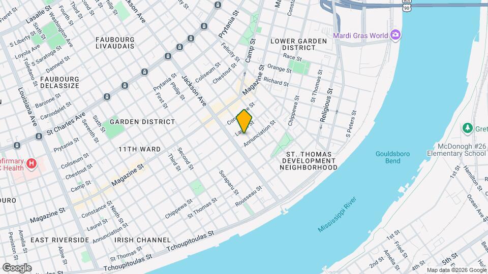 822 Josephine St, Unit 822 Map and Location Details