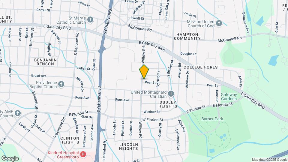 1307 Willow Rd Map and Location Details
