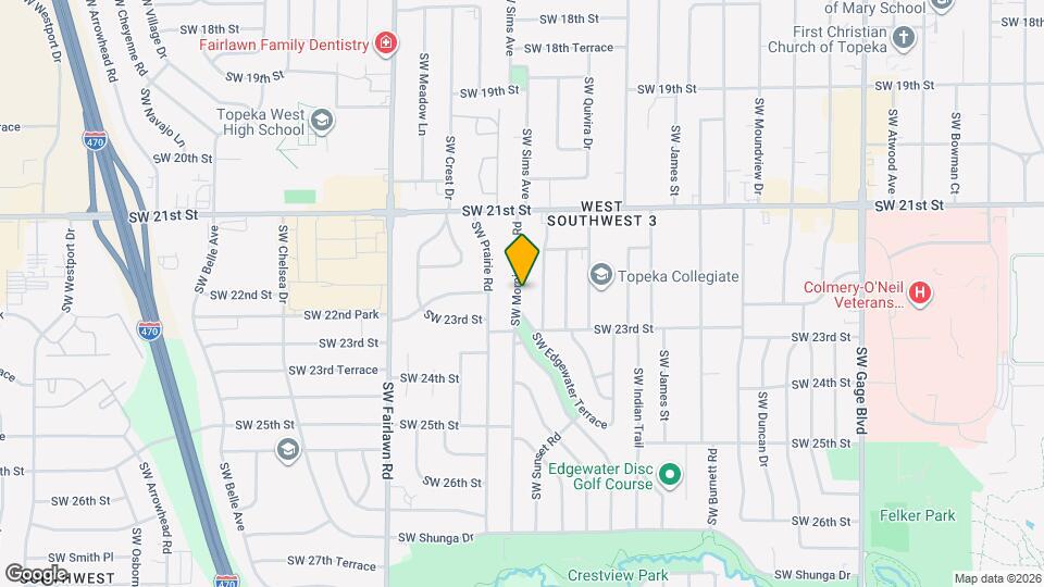 2212 SW Morningside Rd Map and Location Details