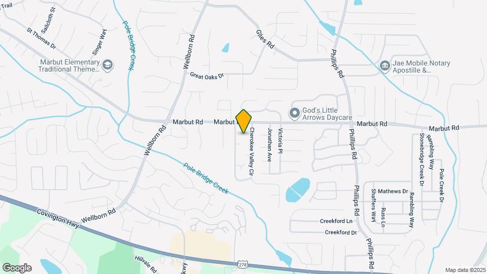 6076 Cherokee Valley Ln Map and Location Details