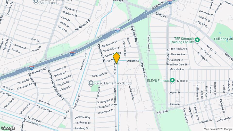 6623 Cresthill St Mapa y Detalles de la Ubicación
