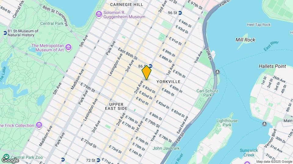308 E 84th St, Unit 2A Mapa y Detalles de la Ubicación