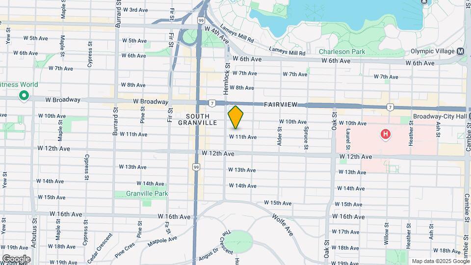 1373 W 11th Ave Map and Location Details