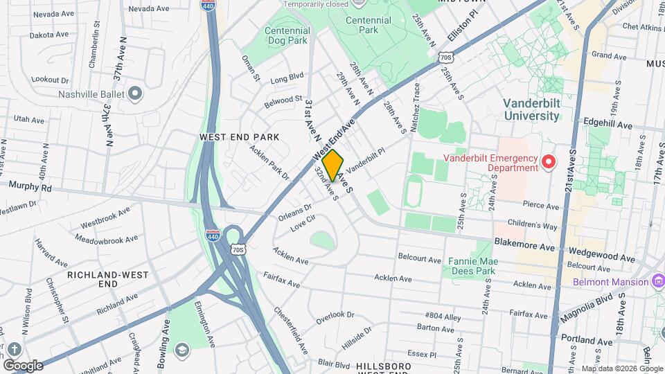 3107 Vanderbilt Pl Map and Location Details