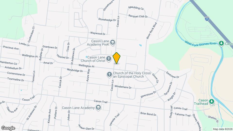 1107 Cason Ln Map and Location Details