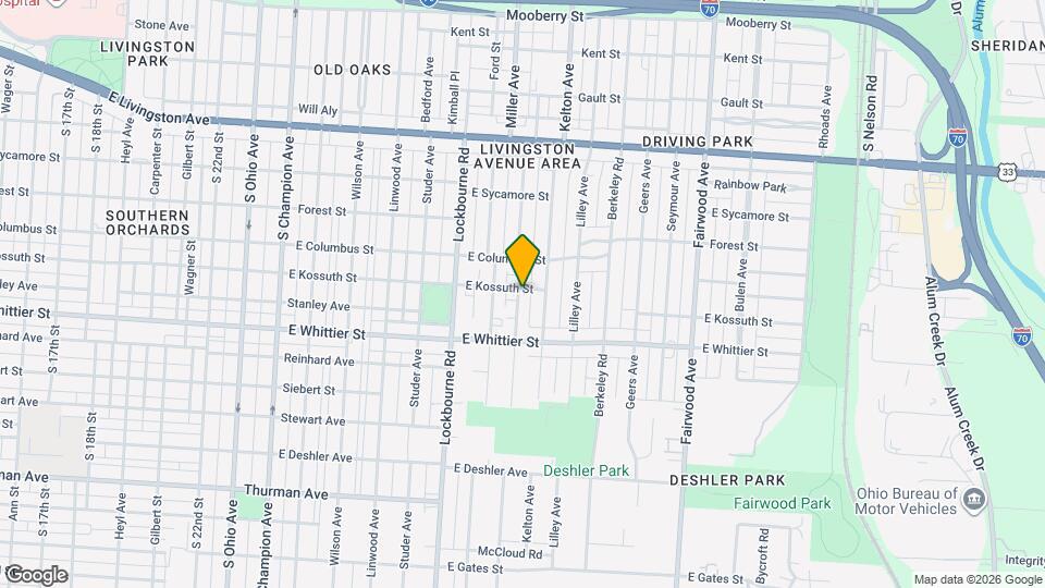 1339 E Kossuth St Map and Location Details