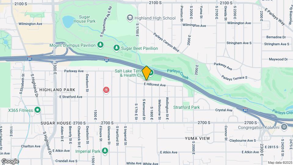 1741 E Hillcrest Ave Map and Location Details