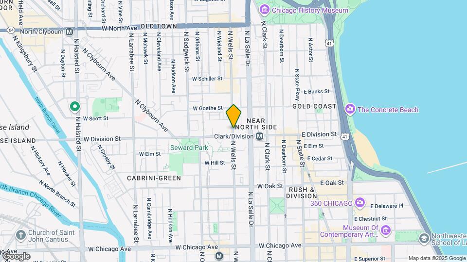 1205 N Wells St Map and Location Details