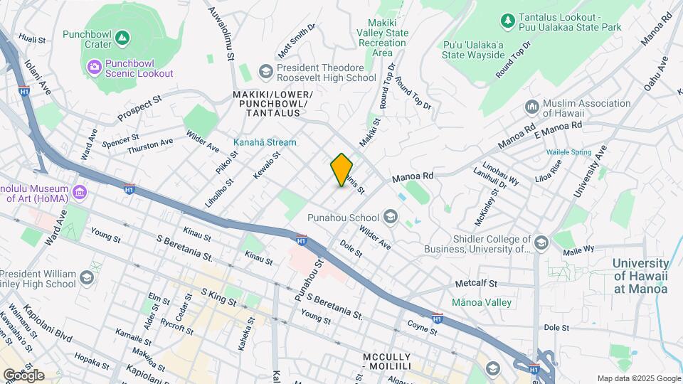 1707 Anapuni St Map and Location Details