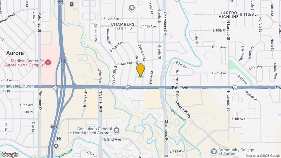 649 Evanston St Map and Location Details