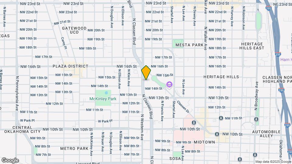 1516 N Classen Blvd Map and Location Details