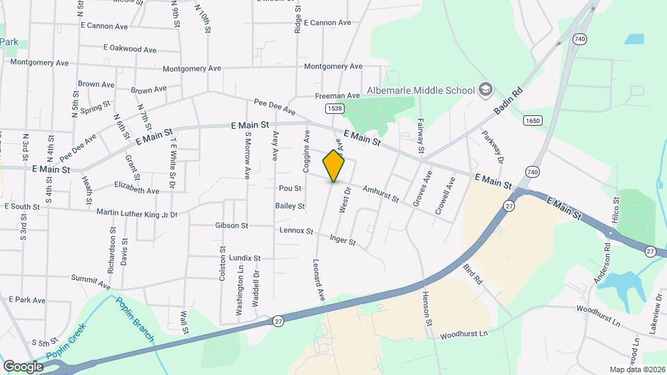 307 Leonard Ave Map and Location Details