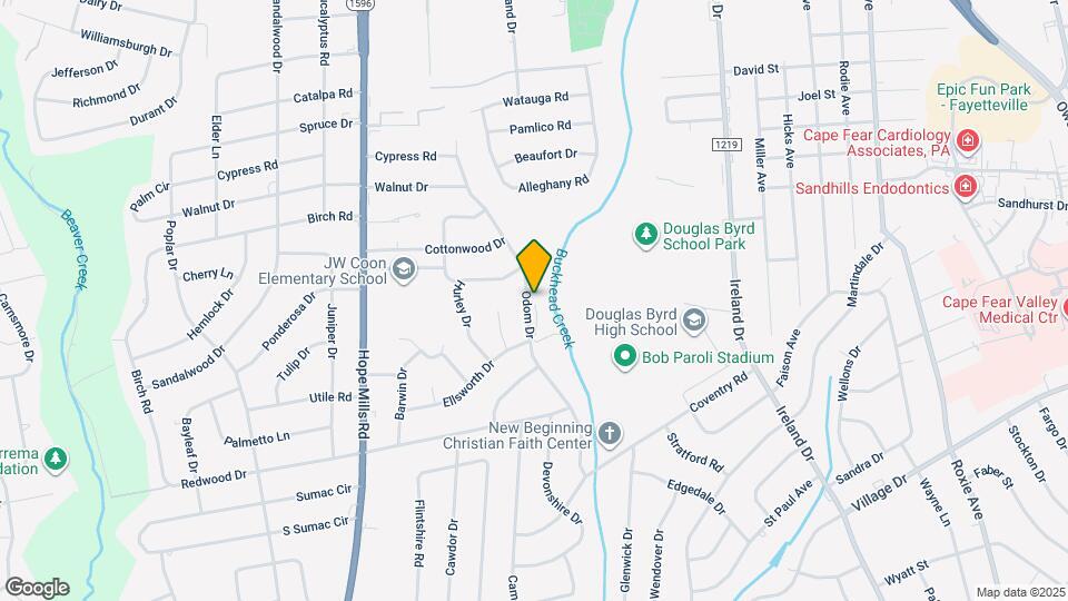 941 Odom Dr Map and Location Details