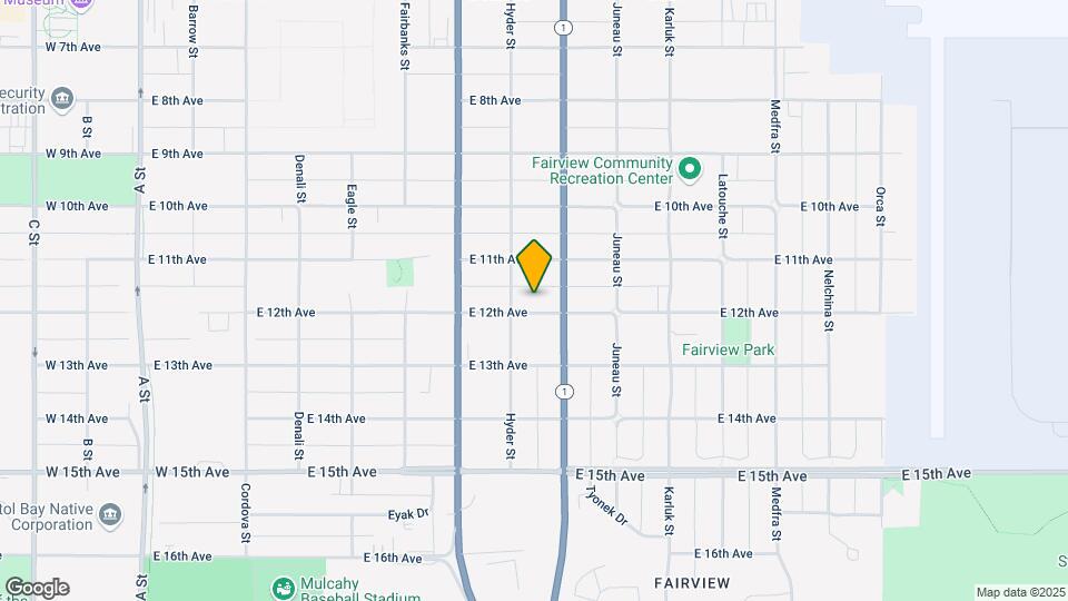 843 E 12th Ave Map and Location Details
