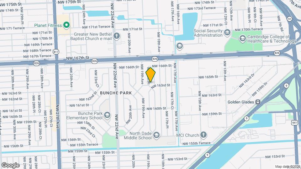 16321 NW 18th Pl Map and Location Details
