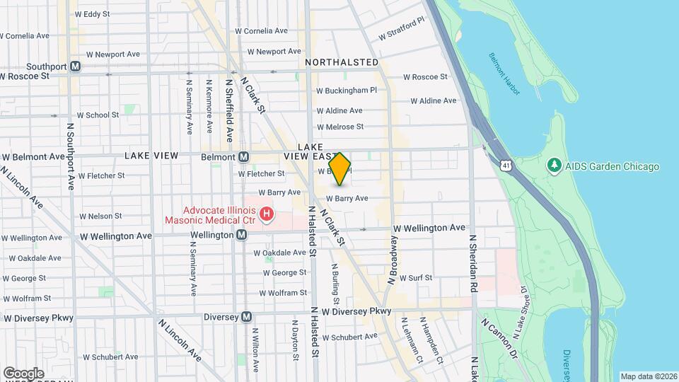 714 W Barry Ave, Unit S2 Map and Location Details