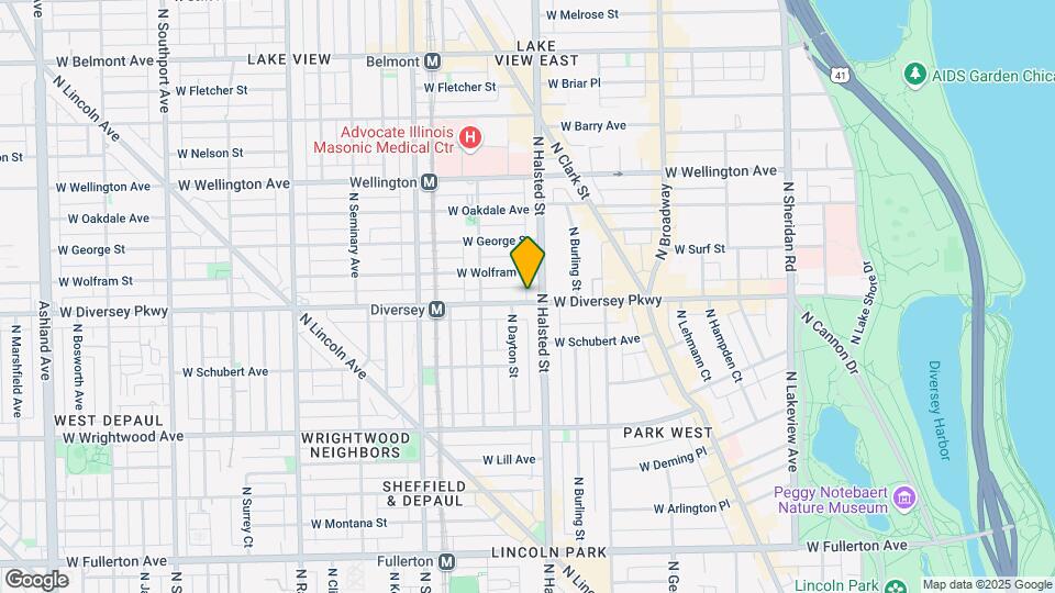 818 W Diversey Pky, Unit P Map and Location Details