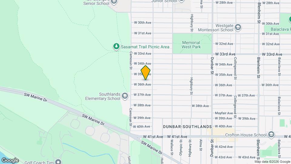 4027 W 36th Ave Map and Location Details