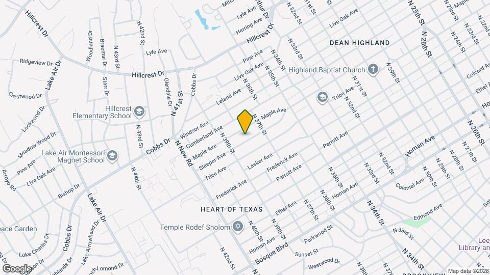 3801 Sleeper Ave Map and Location Details