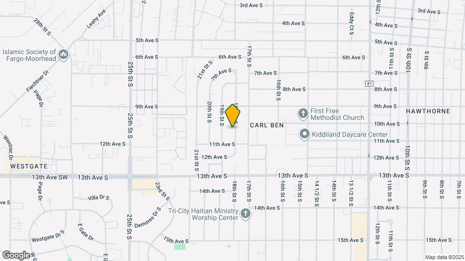 1009 18th St S Map and Location Details