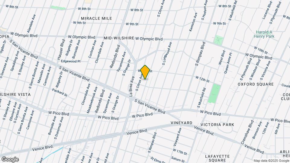 1237 S Highland Ave Mapa y Detalles de la Ubicación