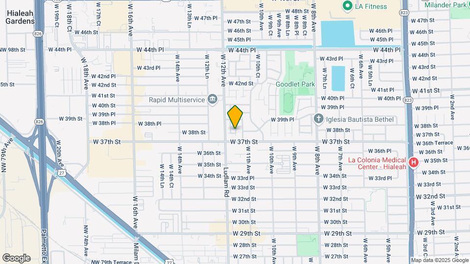 1182 W 37th Terrace Map and Location Details