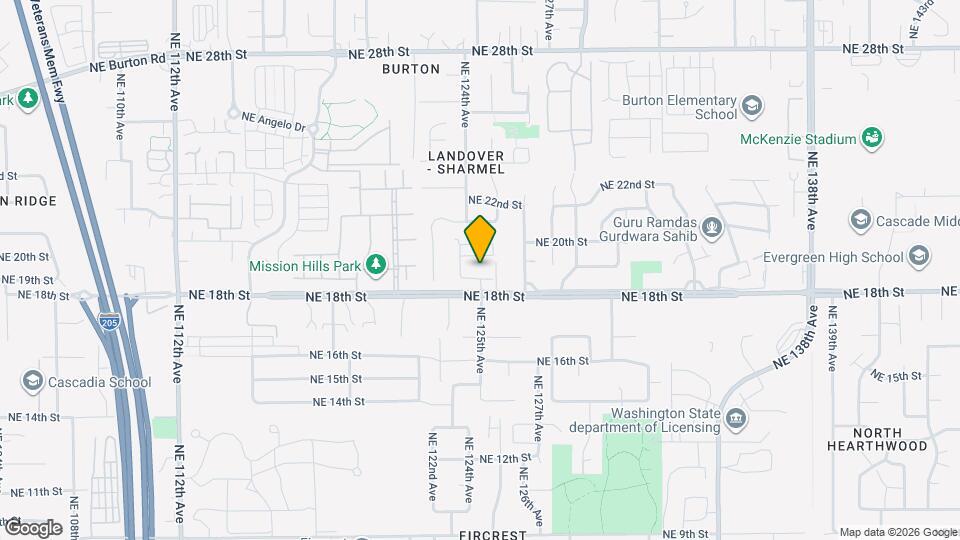 12422 NE 19th St Map and Location Details