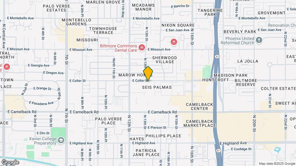1307 E Colter St Map and Location Details