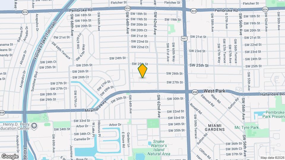 6301 SW 27th St Map and Location Details