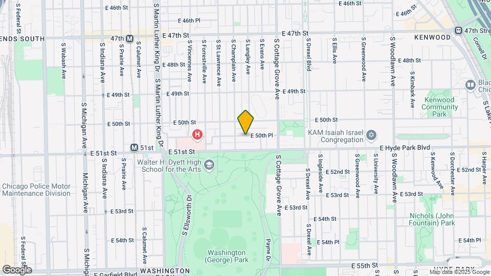 651 E 50th Pl, Unit 3W Map and Location Details